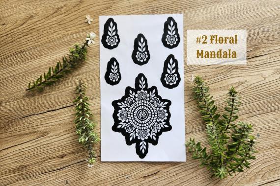 Floral Mandala Henna Stencil
