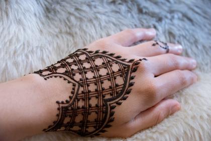 Intricate lace henna